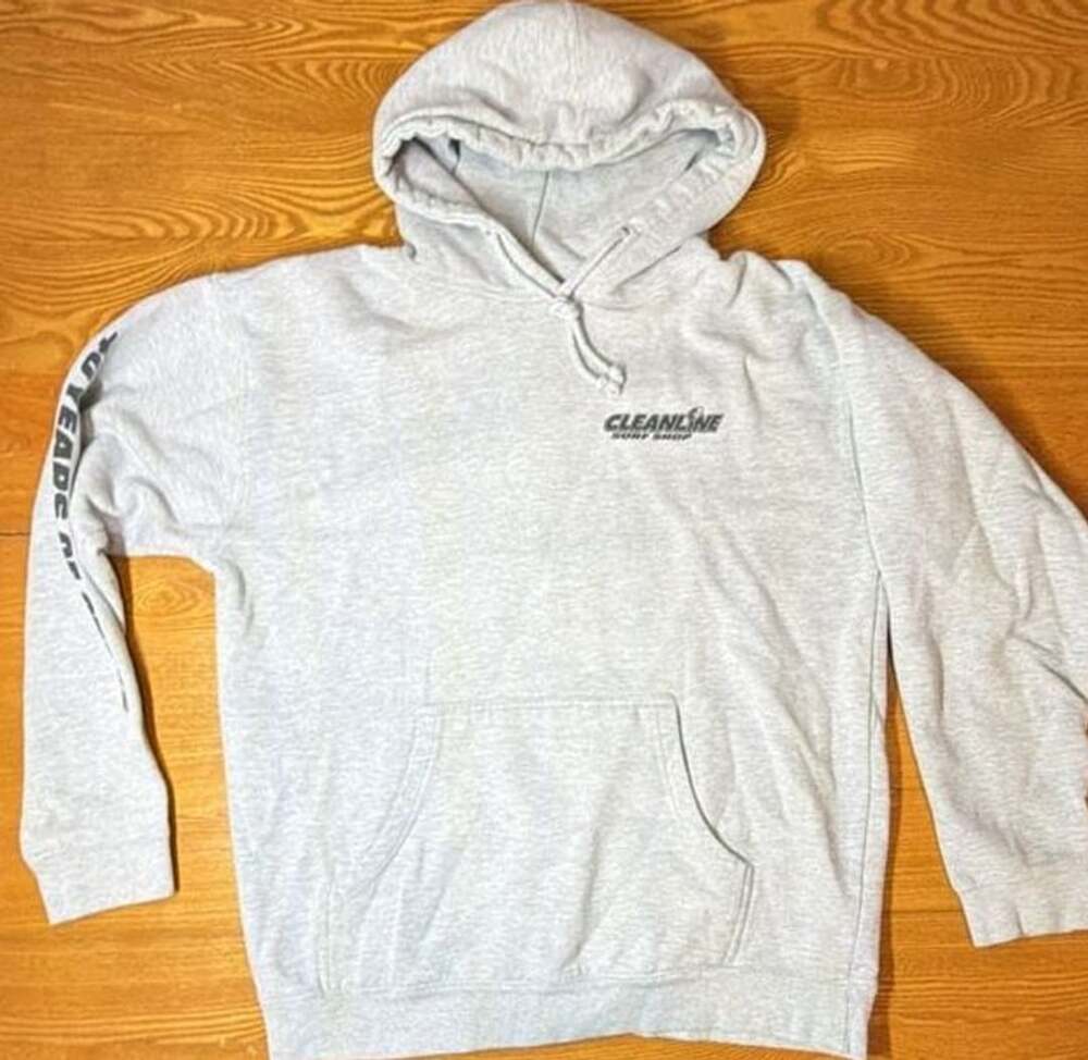 Cleanline Surf Shop Graphic Hoodie Heather Gray